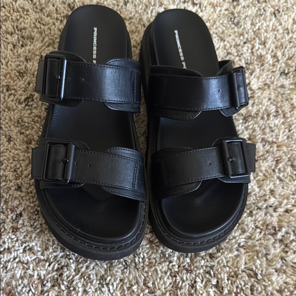 Princess Polly Black Sandals